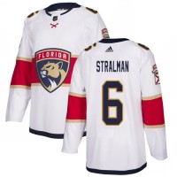 Adidas Florida Panthers #6 Anton Stralman White Road Authentic Stitched Youth NHL Jersey