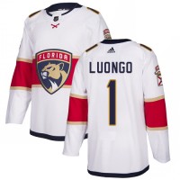 Adidas Florida Panthers #1 Roberto Luongo White Road Authentic Stitched Youth NHL Jersey
