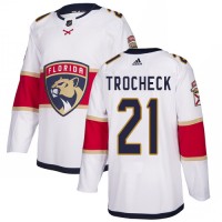 Adidas Florida Panthers #21 Vincent Trocheck White Road Authentic Stitched Youth NHL Jersey