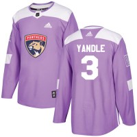 Adidas Florida Panthers #3 Keith Yandle Purple Authentic Fights Cancer Stitched Youth NHL Jersey