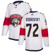 Adidas Florida Panthers #72 Sergei Bobrovsky White Road Authentic Stitched Youth NHL Jersey