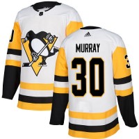 Adidas Pittsburgh Penguins #30 Matt Murray White Road Authentic Stitched Youth NHL Jersey