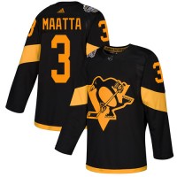 Adidas Pittsburgh Penguins #3 Olli Maatta Black Authentic 2019 Stadium Series Stitched Youth NHL Jersey