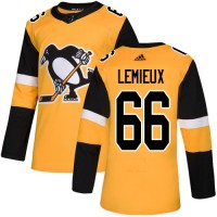 Adidas Pittsburgh Penguins #66 Mario Lemieux Gold Alternate Authentic Stitched Youth NHL Jersey