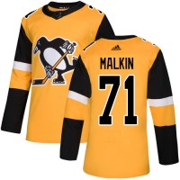 Adidas Pittsburgh Penguins #71 Evgeni Malkin Gold Alternate Authentic Stitched Youth NHL Jersey