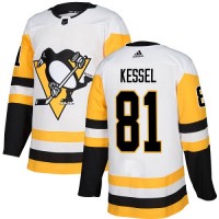 Adidas Pittsburgh Penguins #81 Phil Kessel White Road Authentic Stitched Youth NHL Jersey