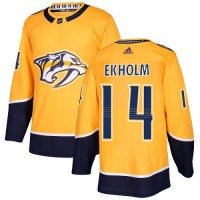 Adidas Nashville Predators #14 Mattias Ekholm Yellow Home Authentic Stitched Youth NHL Jersey