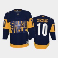 Adidas Nashville Predators #10 Colton Sissons Youth 2022 Stadium Series Game NHL Jersey - Navy