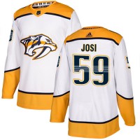 Adidas Nashville Predators #59 Roman Josi White Road Authentic Stitched Youth NHL Jersey
