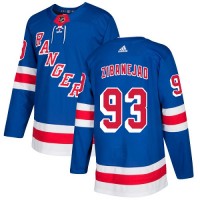 Adidas New York Rangers #93 Mika Zibanejad Royal Blue Home Authentic Stitched Youth NHL Jersey