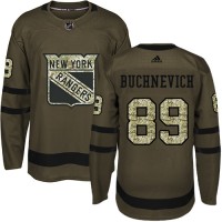 Adidas New York Rangers #89 Pavel Buchnevich Green Salute to Service Stitched Youth NHL Jersey