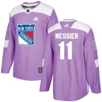 Adidas New York Rangers #11 Mark Messier Purple Authentic Fights Cancer Stitched Youth NHL Jersey