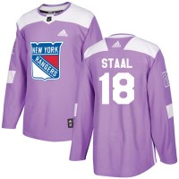 Adidas New York Rangers #18 Marc Staal Purple Authentic Fights Cancer Stitched Youth NHL Jersey