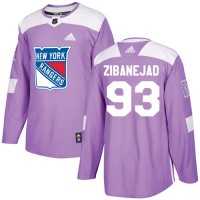 Adidas New York Rangers #93 Mika Zibanejad Purple Authentic Fights Cancer Stitched Youth NHL Jersey