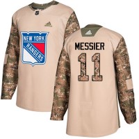 Adidas New York Rangers #11 Mark Messier Camo Authentic 2017 Veterans Day Stitched Youth NHL Jersey