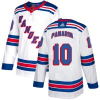 Adidas New York Rangers #10 Artemi Panarin White Road Authentic Stitched Youth NHL Jersey