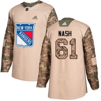 Adidas New York Rangers #61 Rick Nash Camo Authentic 2017 Veterans Day Stitched Youth NHL Jersey