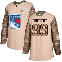 Adidas New York Rangers #99 Wayne Gretzky Camo Authentic 2017 Veterans Day Stitched Youth NHL Jersey