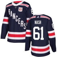 Adidas New York Rangers #61 Rick Nash Navy Blue Authentic 2018 Winter Classic Stitched Youth NHL Jersey