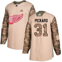 Adidas Detroit Red Wings #31 Calvin Pickard Camo Authentic 2017 Veterans Day Stitched Youth NHL Jersey