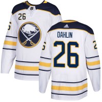 Adidas Buffalo Sabres #26 Rasmus Dahlin White Road Authentic Youth Stitched NHL Jersey