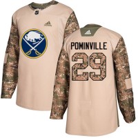 Adidas Buffalo Sabres #29 Jason Pominville Camo Authentic 2017 Veterans Day Youth Stitched NHL Jersey