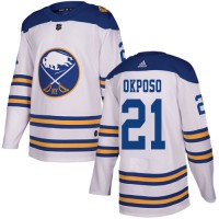 Adidas Buffalo Sabres #21 Kyle Okposo White Authentic 2018 Winter Classic Youth Stitched NHL Jersey
