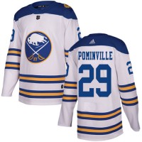 Adidas Buffalo Sabres #29 Jason Pominville White Authentic 2018 Winter Classic Youth Stitched NHL Jersey