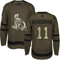 Adidas Ottawa Senators #11 Daniel Alfredsson Green Salute to Service Stitched Youth NHL Jersey