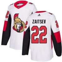 Adidas Ottawa Senators #22 Nikita Zaitsev White Road Authentic Stitched Youth NHL Jersey