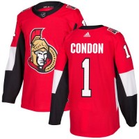 Adidas Ottawa Senators #1 Mike Condon Red Home Authentic Stitched Youth NHL Jersey