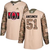 Adidas Ottawa Senators #51 Artem Anisimov Camo Authentic 2017 Veterans Day Stitched Youth NHL Jersey