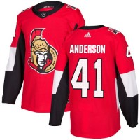 Adidas Ottawa Senators #41 Craig Anderson Red Home Authentic Stitched Youth NHL Jersey