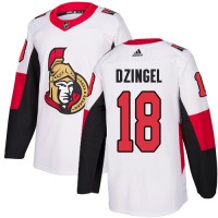 Adidas Ottawa Senators #18 Ryan Dzingel White Road Authentic Stitched Youth NHL Jersey
