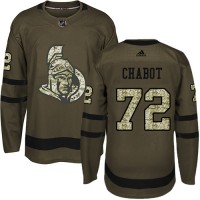 Adidas Ottawa Senators #72 Thomas Chabot Green Salute to Service Stitched Youth NHL Jersey