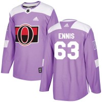 Adidas Ottawa Senators #63 Tyler Ennis Purple Authentic Fights Cancer Stitched Youth NHL Jersey