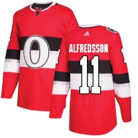 Adidas Ottawa Senators #11 Daniel Alfredsson Red Authentic 2017 100 Classic Stitched Youth NHL Jersey