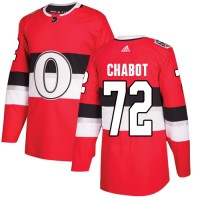 Adidas Ottawa Senators #72 Thomas Chabot Red Authentic 2017 100 Classic Stitched Youth NHL Jersey