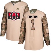 Adidas Ottawa Senators #1 Mike Condon Camo Authentic 2017 Veterans Day Stitched Youth NHL Jersey