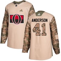Adidas Ottawa Senators #41 Craig Anderson Camo Authentic 2017 Veterans Day Stitched Youth NHL Jersey