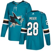 Adidas San Jose Sharks #28 Timo Meier Teal Home Authentic Stitched Youth NHL Jersey