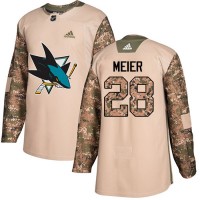 Adidas San Jose Sharks #28 Timo Meier Camo Authentic 2017 Veterans Day Stitched Youth NHL Jersey