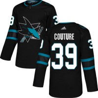 Adidas San Jose Sharks #39 Logan Couture Black Alternate Authentic Stitched Youth NHL Jersey
