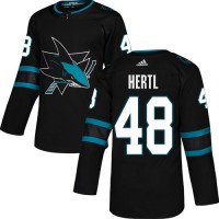 Adidas San Jose Sharks #48 Tomas Hertl Black Alternate Authentic Stitched Youth NHL Jersey