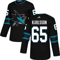 Adidas San Jose Sharks #65 Erik Karlsson Black Alternate Authentic Stitched Youth NHL Jersey