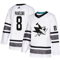 Adidas San Jose Sharks #8 Joe Pavelski White Authentic 2019 All-Star Stitched Youth NHL Jersey