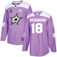 Adidas Dallas Stars #18 Jason Dickinson Purple Authentic Fights Cancer Youth 2020 Stanley Cup Final Stitched NHL Jersey