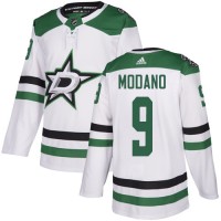 Adidas Dallas Stars #9 Mike Modano White Road Authentic Youth Stitched NHL Jersey