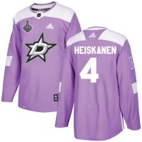 Adidas Dallas Stars #4 Miro Heiskanen Purple Authentic Fights Cancer Youth 2020 Stanley Cup Final Stitched NHL Jersey