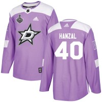 Adidas Dallas Stars #40 Martin Hanzal Purple Authentic Fights Cancer Youth 2020 Stanley Cup Final Stitched NHL Jersey